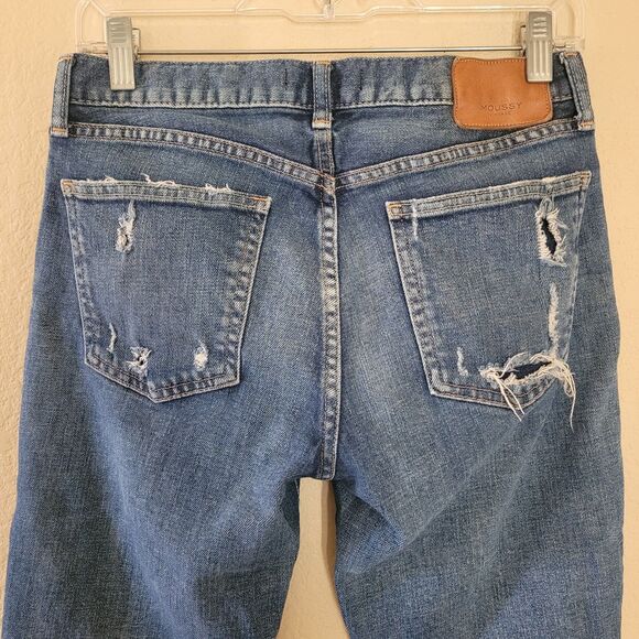 MOUSSY VINTAGE Lenwood Distressed Mid Rise Skinny Jeans Size 27 Japan Selvedge - Picture 8 of 9